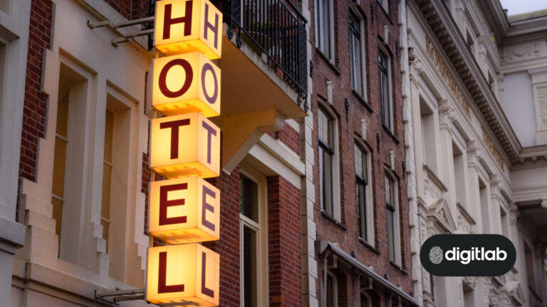 email marketing ideas for hotels - sign outside of hotel