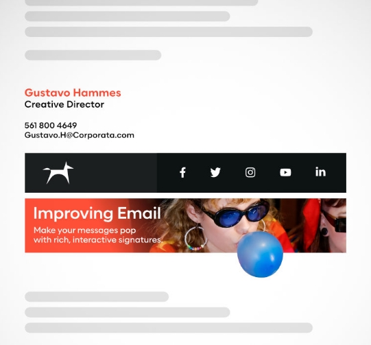 lead generation - example of an email signature marketing campaign